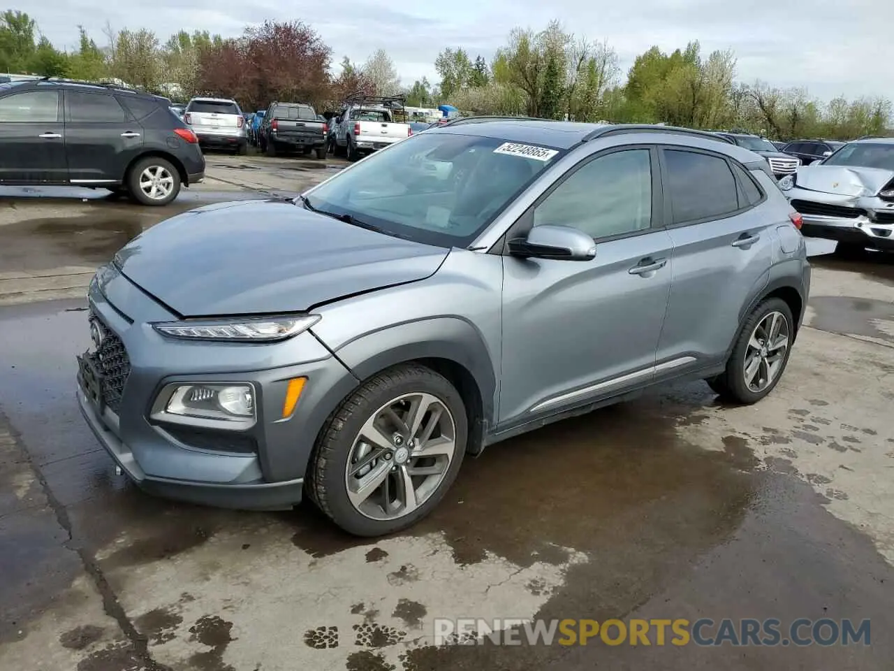 1 Photograph of a damaged car KM8K5CA5XMU665004 HYUNDAI KONA 2021