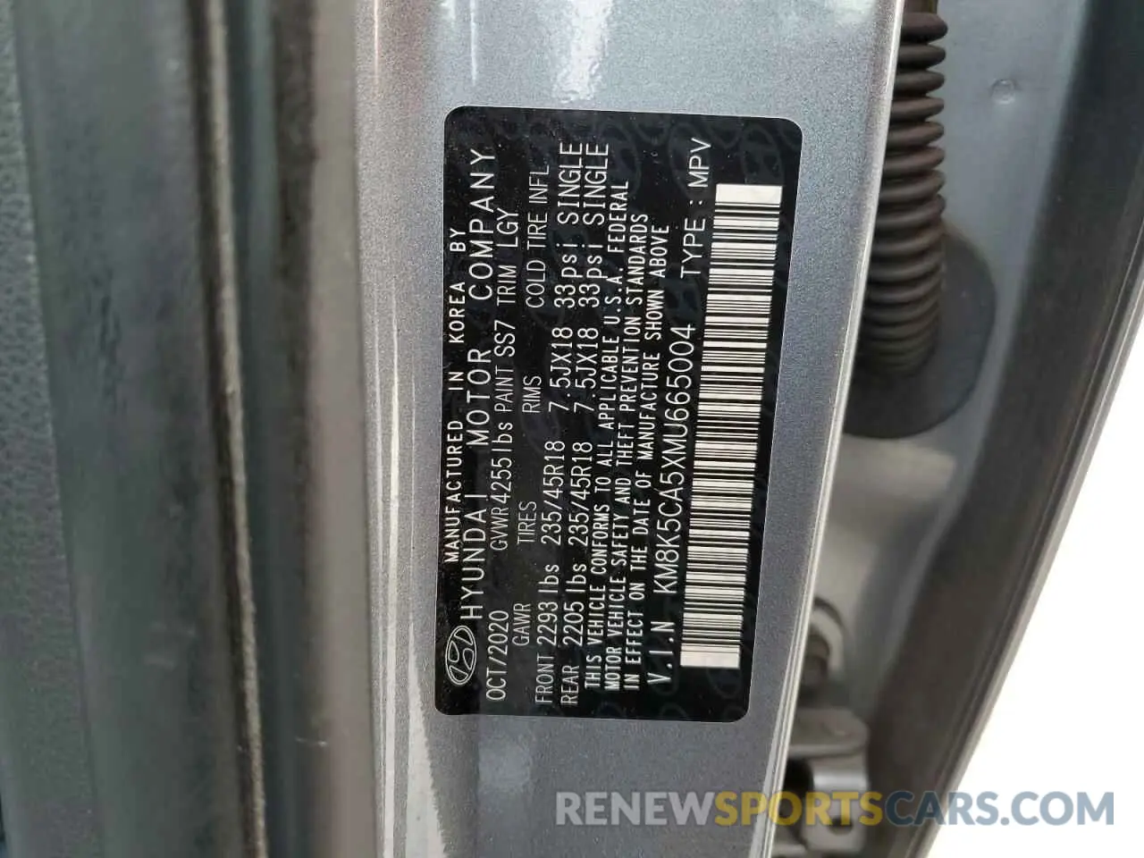 14 Photograph of a damaged car KM8K5CA5XMU665004 HYUNDAI KONA 2021