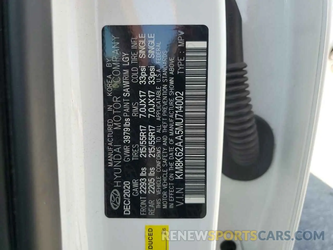 16 Photograph of a damaged car KM8K62AA5MU714002 HYUNDAI KONA 2021