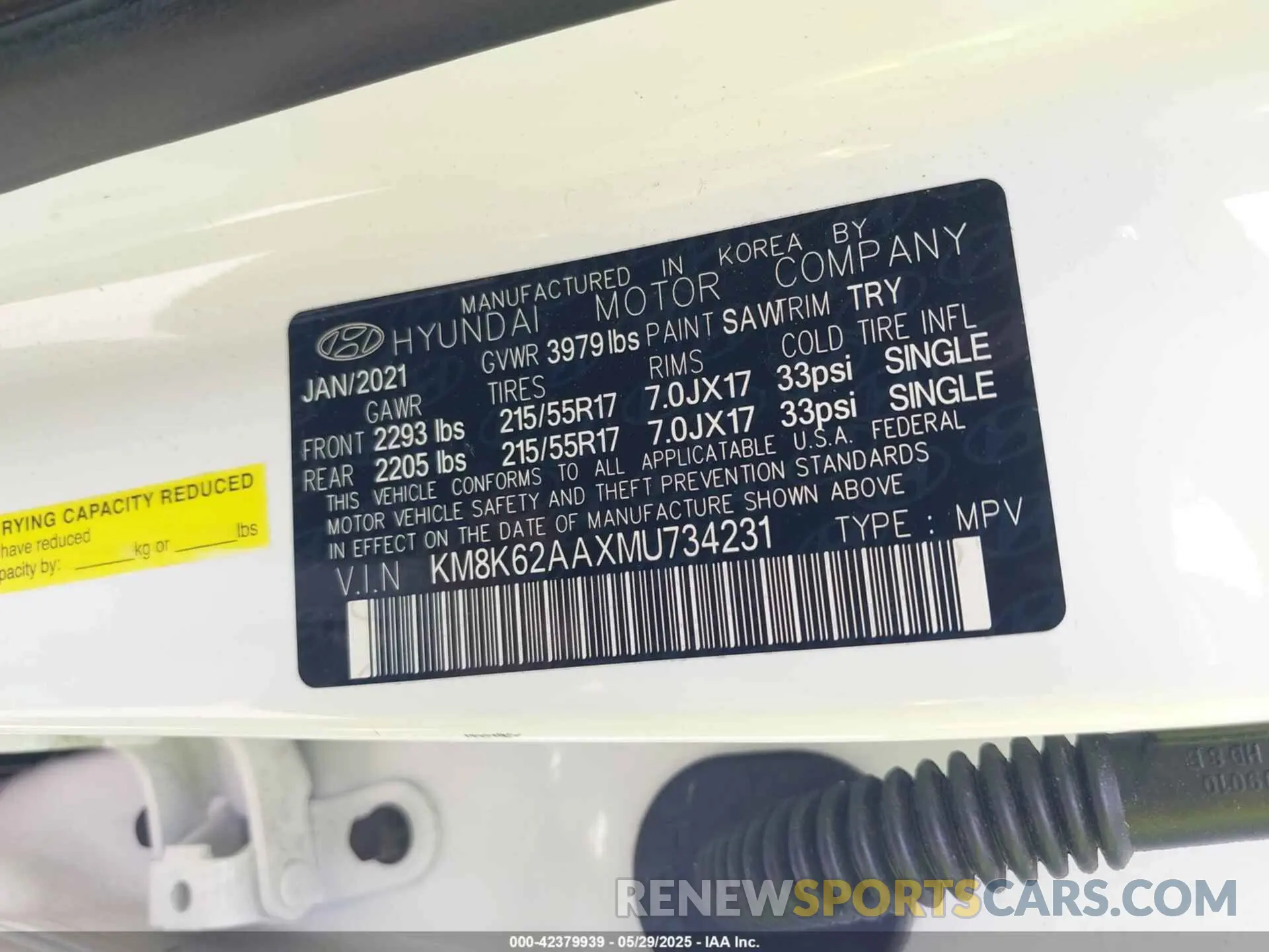 9 Photograph of a damaged car KM8K62AAXMU734231 HYUNDAI KONA 2021
