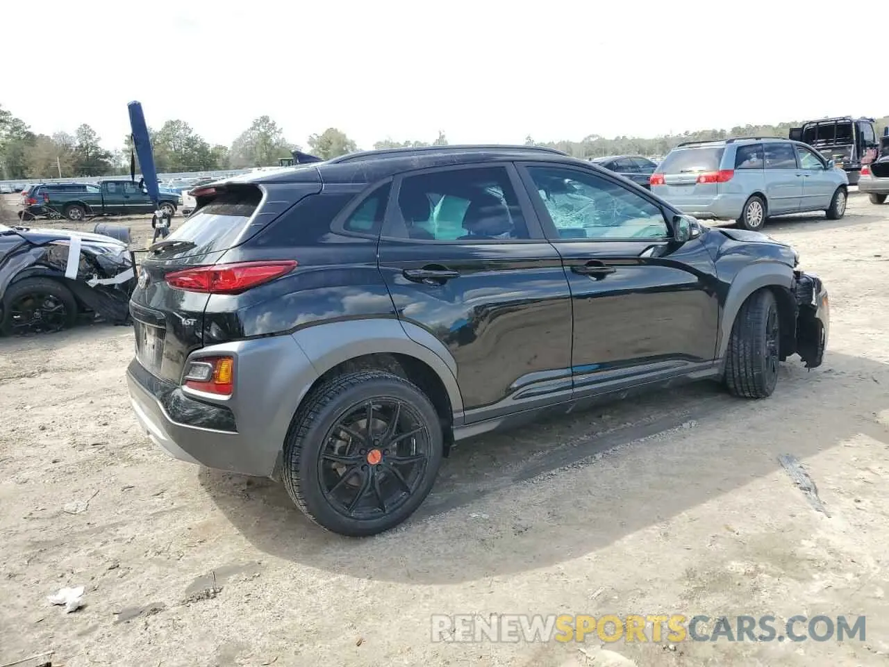 3 Photograph of a damaged car KM8K63A50MU704843 HYUNDAI KONA 2021