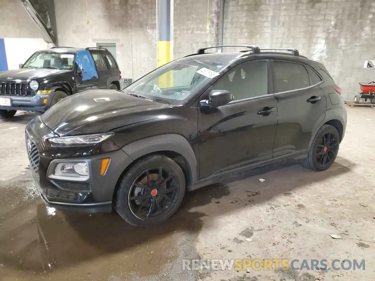 1 Photograph of a damaged car KM8K6CA50MU727491 HYUNDAI KONA 2021
