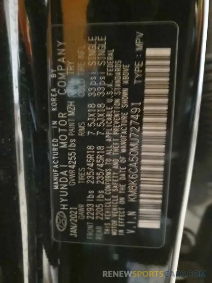 14 Photograph of a damaged car KM8K6CA50MU727491 HYUNDAI KONA 2021