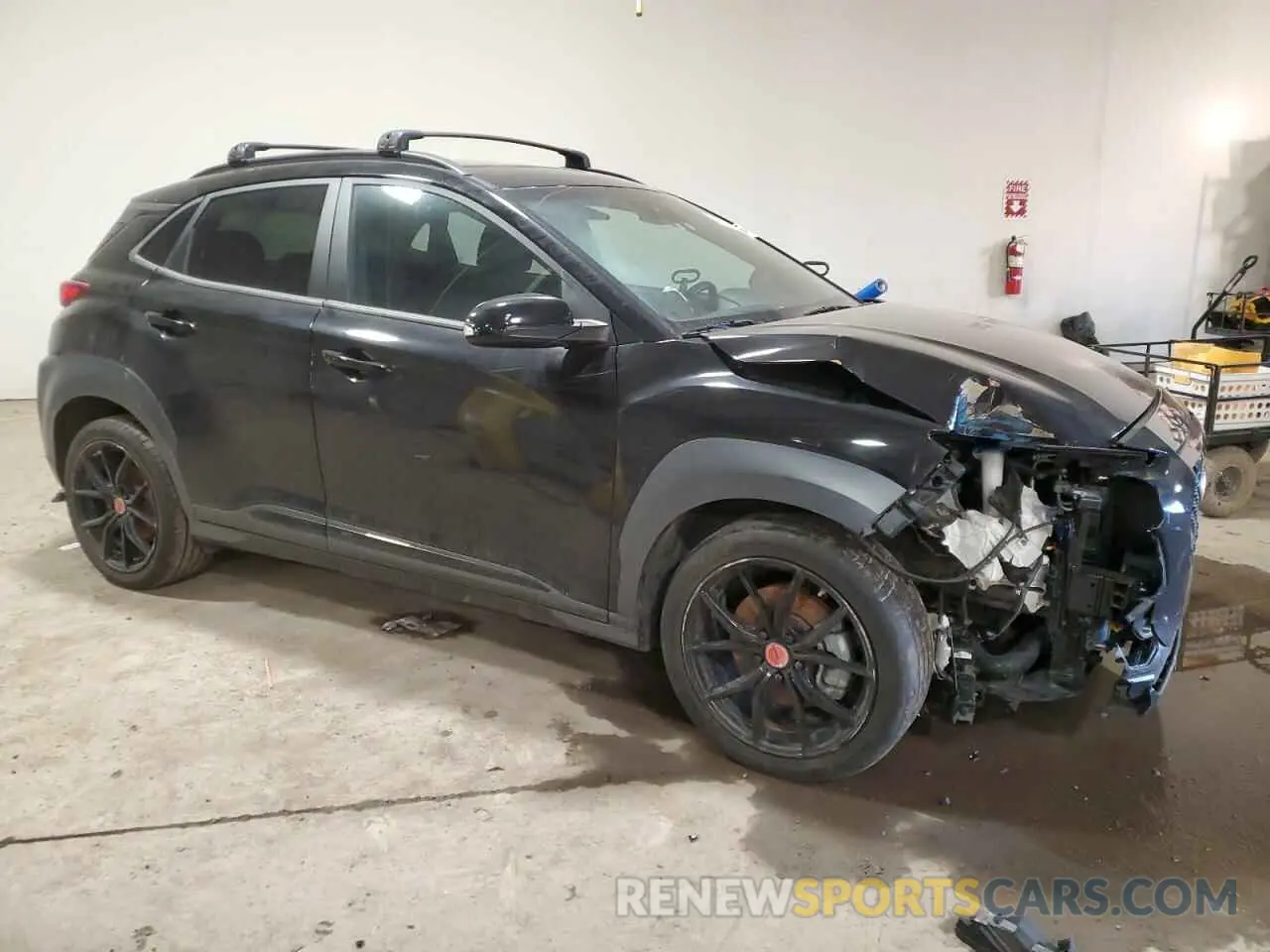 4 Photograph of a damaged car KM8K6CA50MU727491 HYUNDAI KONA 2021