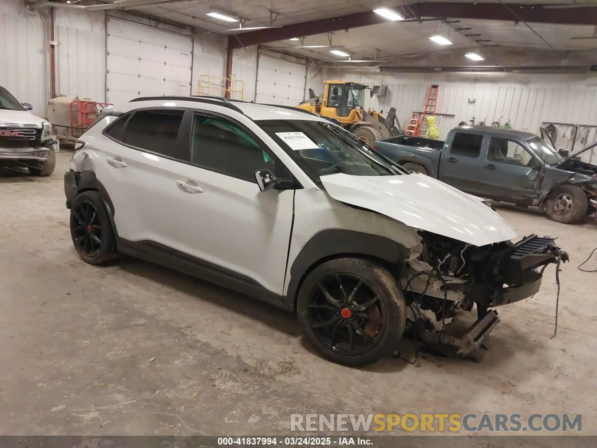1 Photograph of a damaged car KM8K6CA5XMU677697 HYUNDAI KONA 2021
