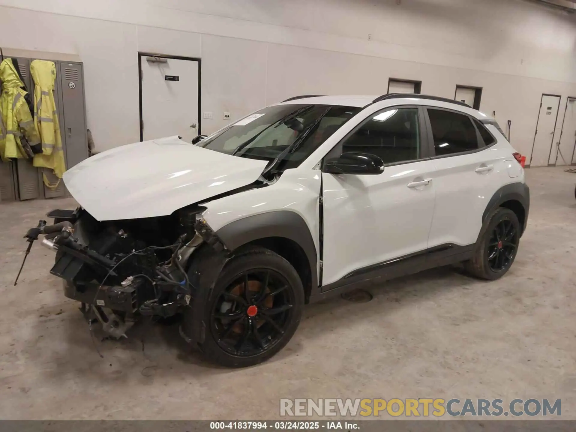 2 Photograph of a damaged car KM8K6CA5XMU677697 HYUNDAI KONA 2021