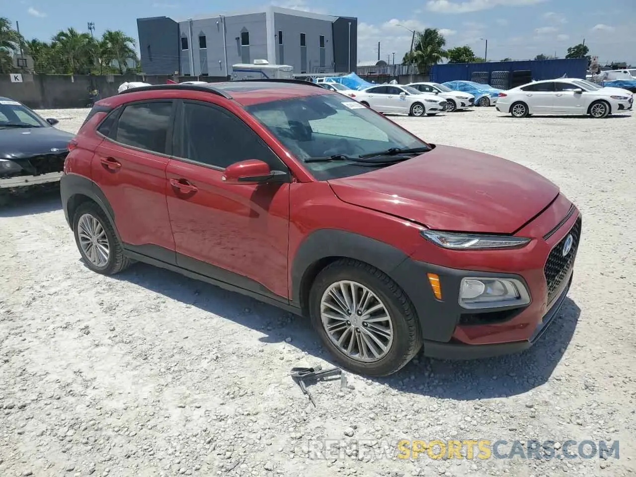 4 Photograph of a damaged car KM8K6CAA4MU745764 HYUNDAI KONA 2021