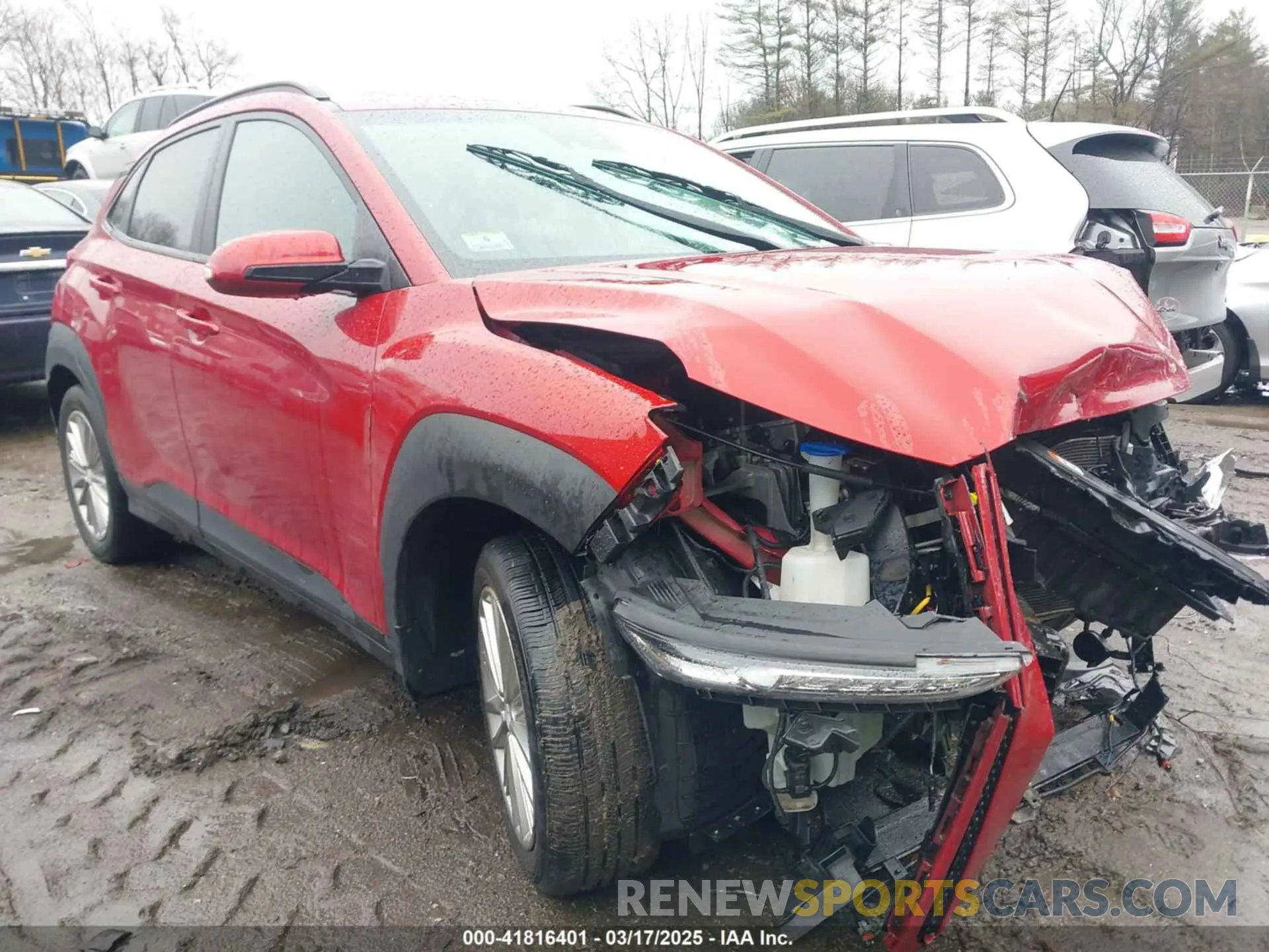 1 Photograph of a damaged car KM8K6CAA8MU600226 HYUNDAI KONA 2021