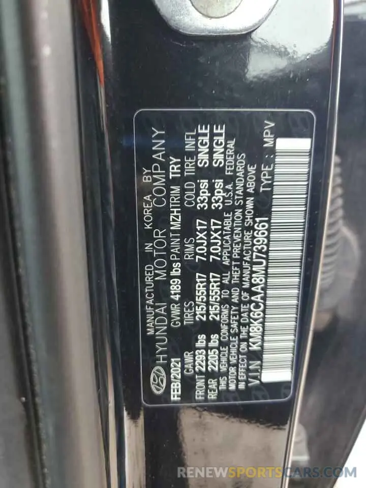 13 Photograph of a damaged car KM8K6CAA8MU739661 HYUNDAI KONA 2021