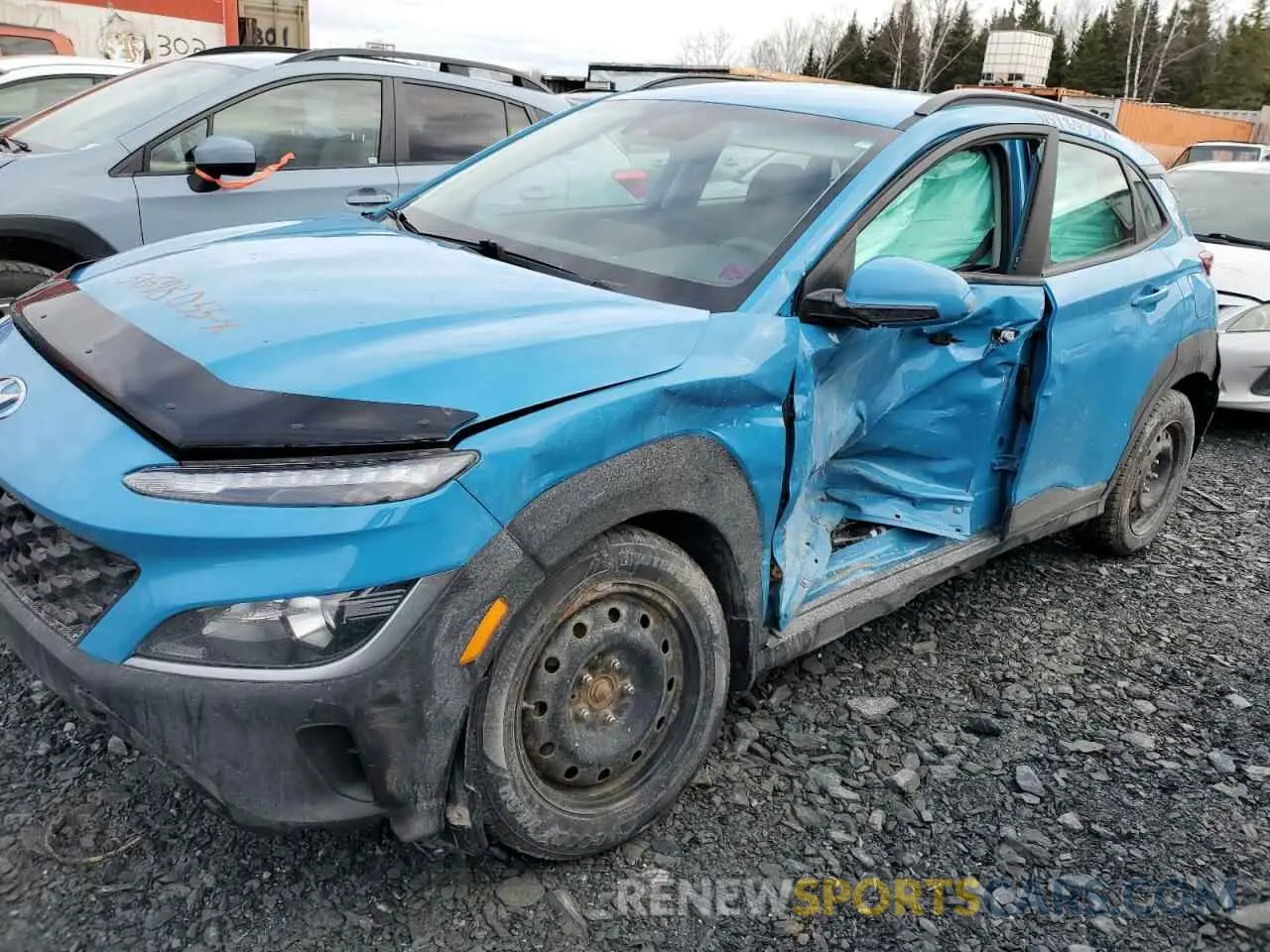 1 Photograph of a damaged car KM8K1CAB6NU764552 HYUNDAI KONA 2022