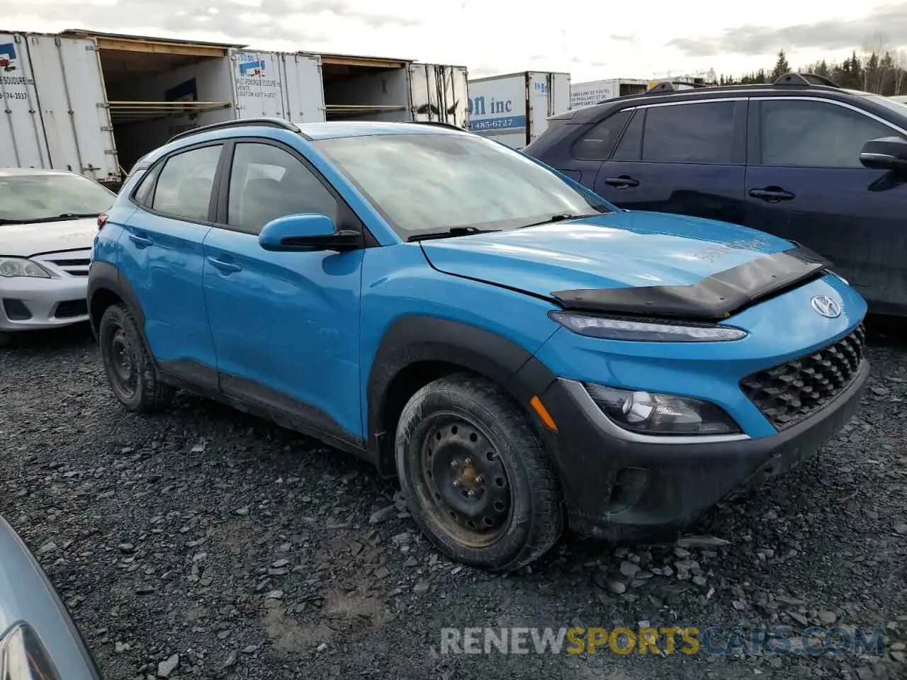 4 Photograph of a damaged car KM8K1CAB6NU764552 HYUNDAI KONA 2022