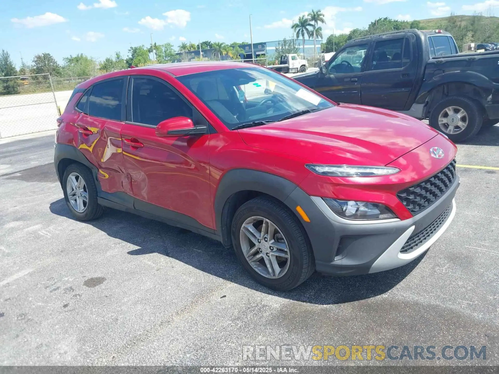 1 Photograph of a damaged car KM8K22AB0NU807287 HYUNDAI KONA 2022