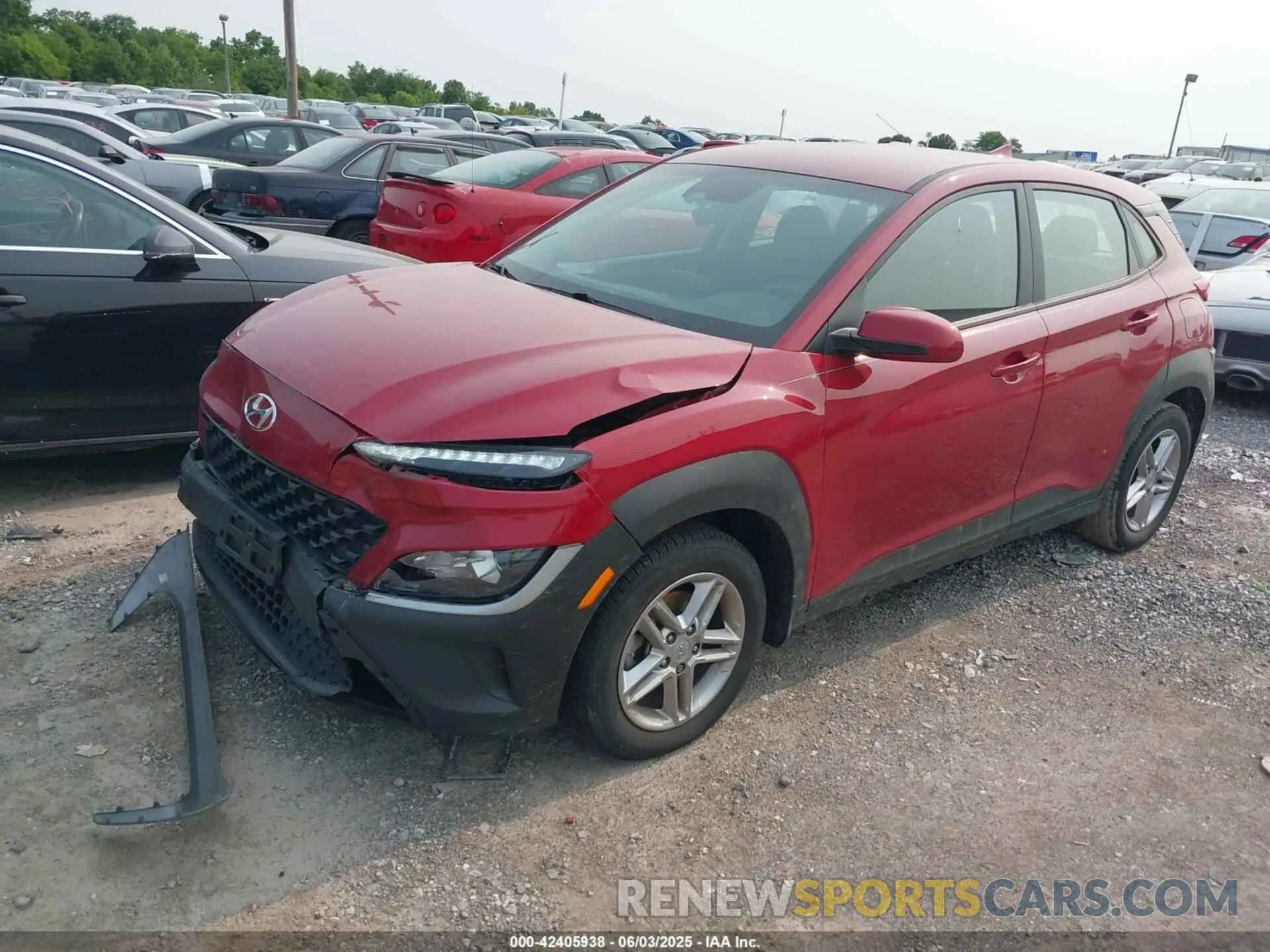 2 Photograph of a damaged car KM8K22AB0NU866971 HYUNDAI KONA 2022