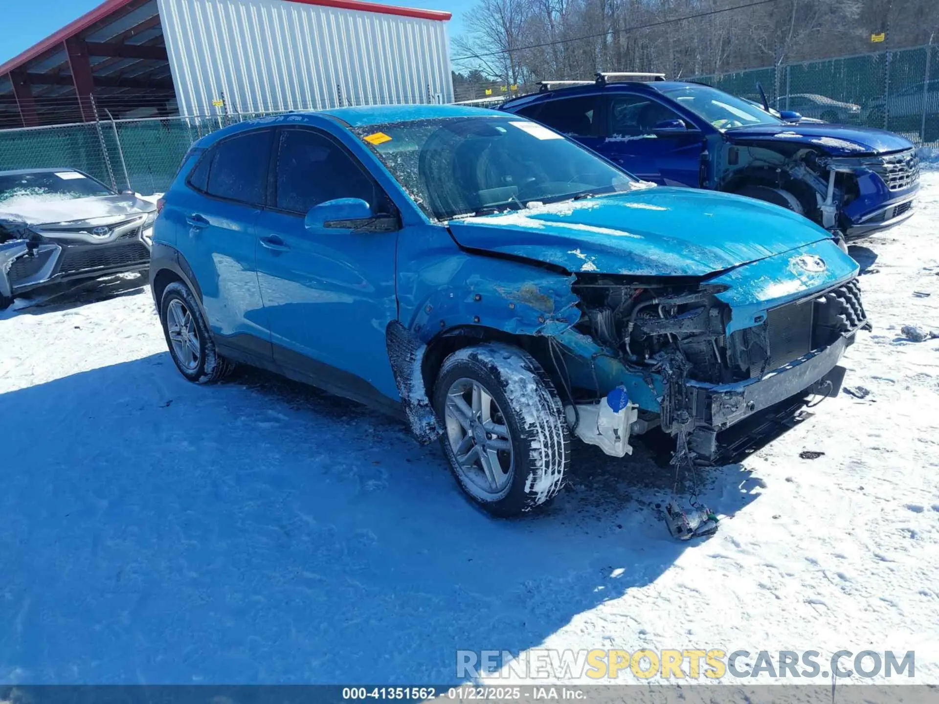 1 Photograph of a damaged car KM8K22AB0NU873371 HYUNDAI KONA 2022