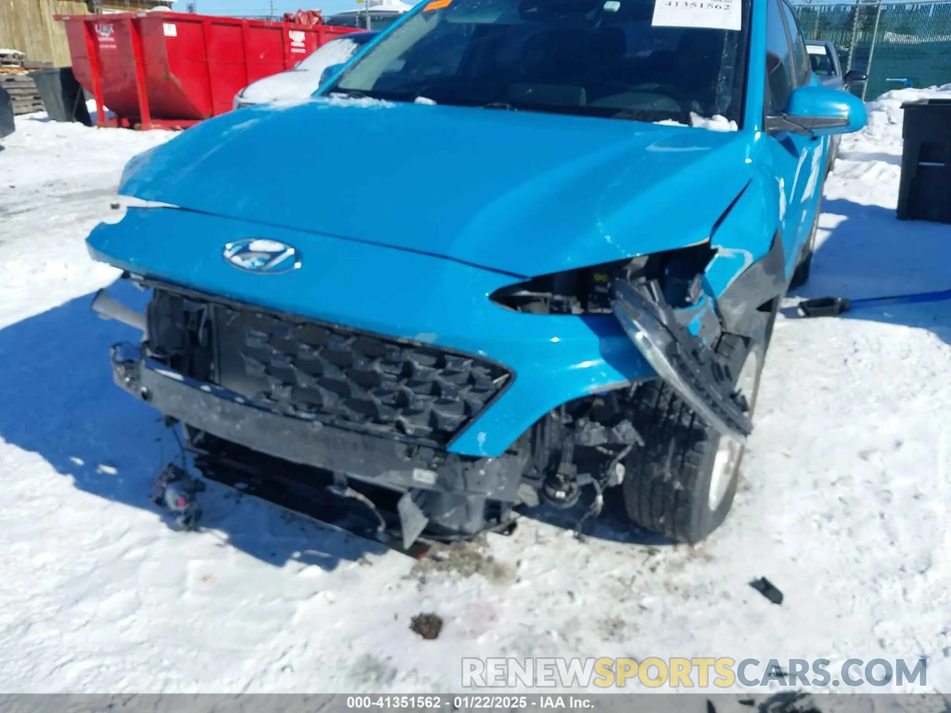 17 Photograph of a damaged car KM8K22AB0NU873371 HYUNDAI KONA 2022