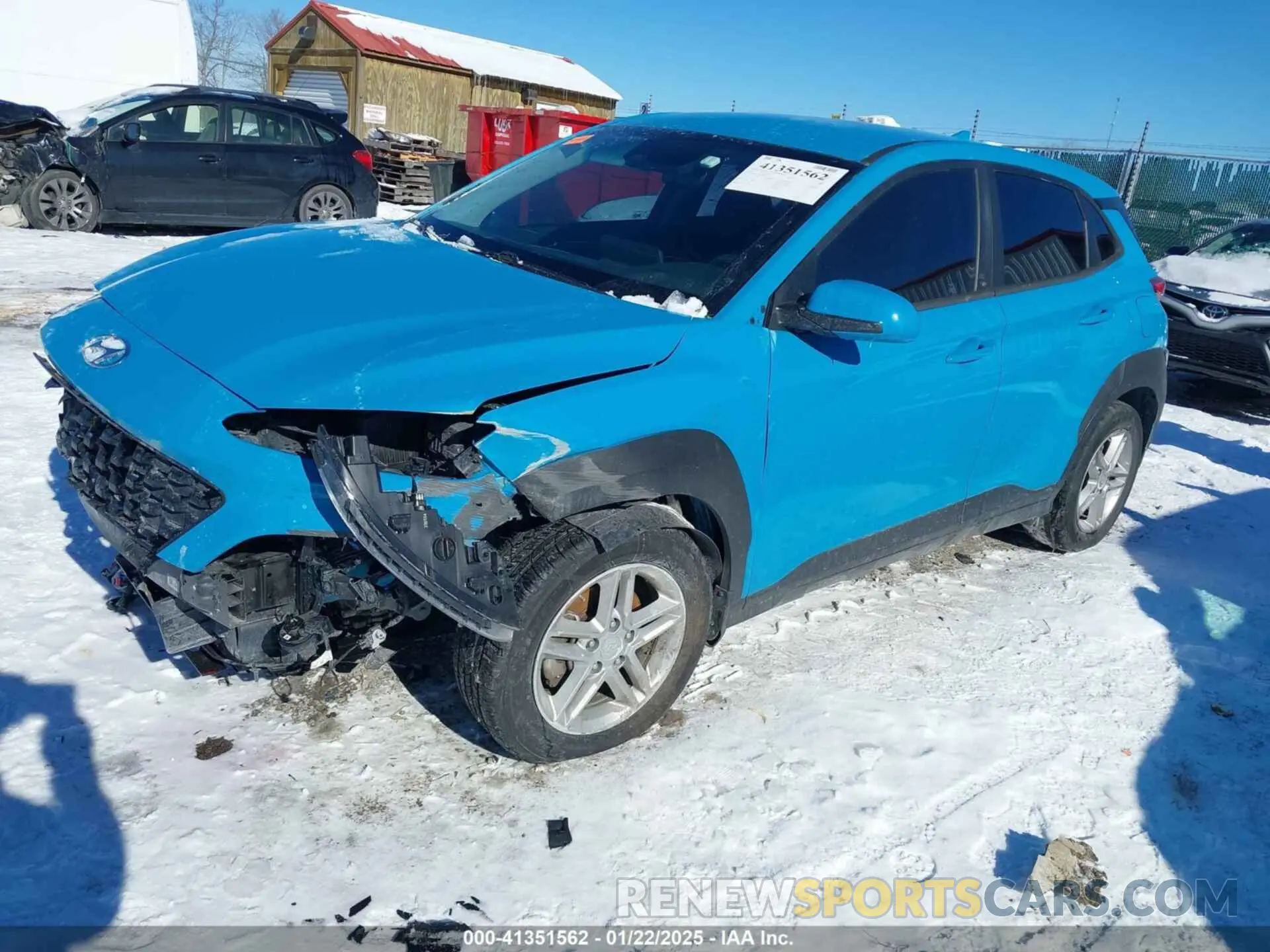 2 Photograph of a damaged car KM8K22AB0NU873371 HYUNDAI KONA 2022