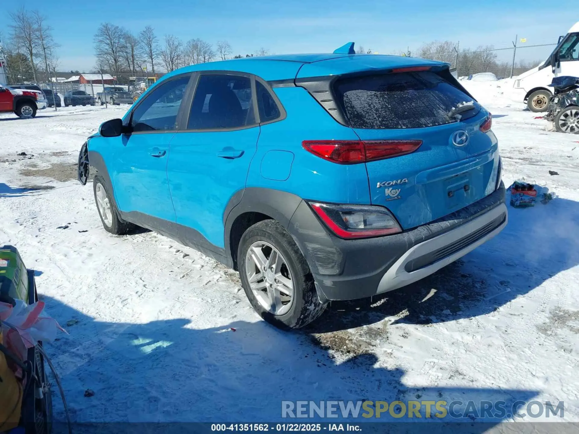3 Photograph of a damaged car KM8K22AB0NU873371 HYUNDAI KONA 2022