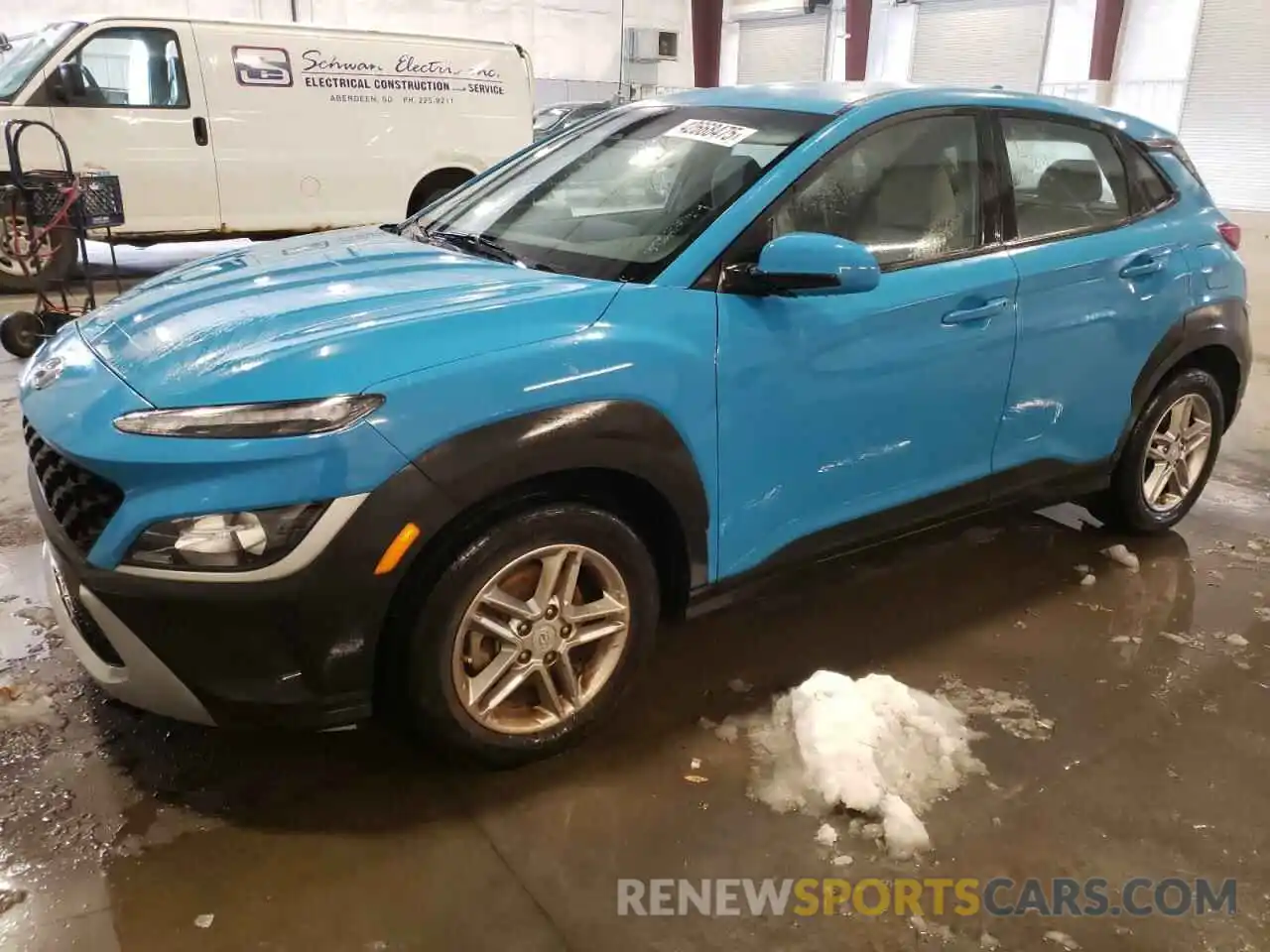 1 Photograph of a damaged car KM8K22AB2NU771599 HYUNDAI KONA 2022