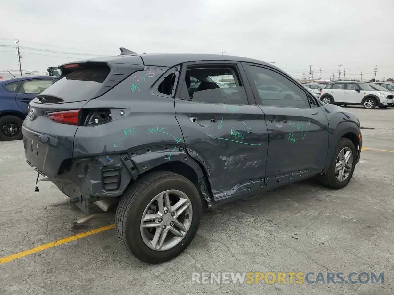 3 Photograph of a damaged car KM8K22AB3NU903611 HYUNDAI KONA 2022