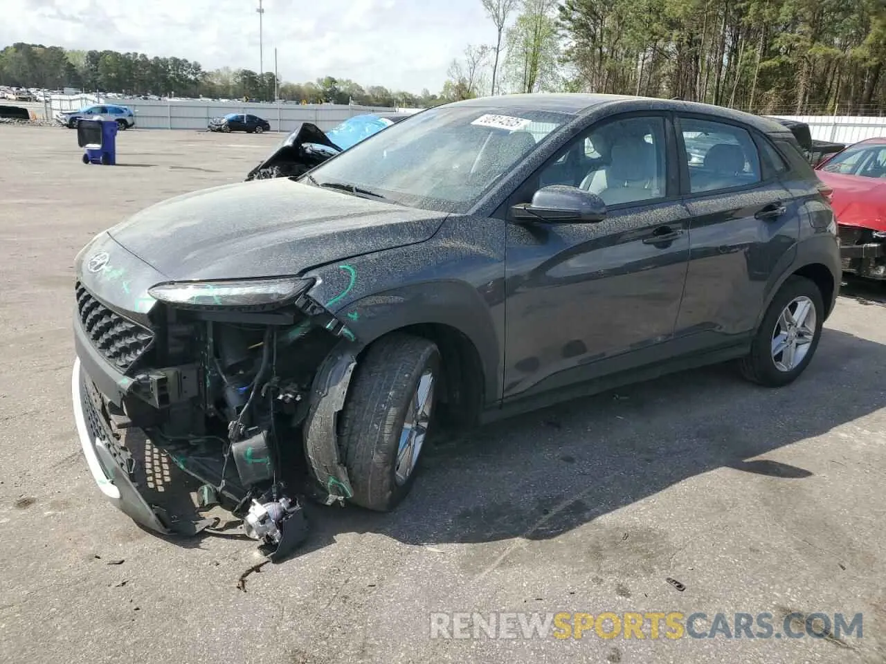 1 Photograph of a damaged car KM8K22AB8NU804699 HYUNDAI KONA 2022