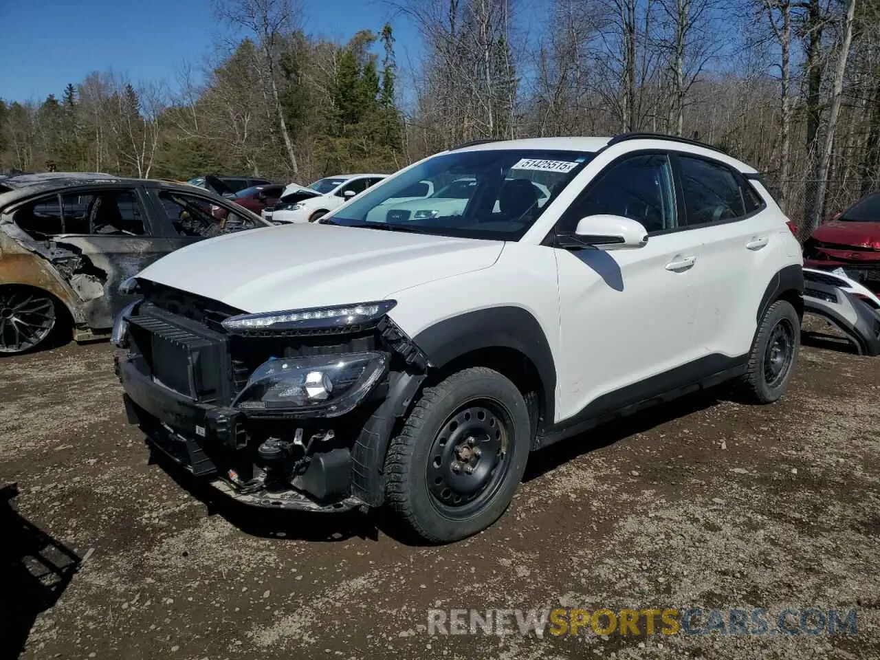 1 Photograph of a damaged car KM8K22ABXNU781216 HYUNDAI KONA 2022