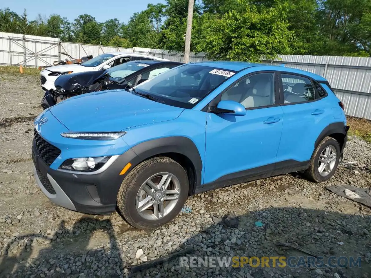 1 Photograph of a damaged car KM8K2CAB0NU866281 HYUNDAI KONA 2022
