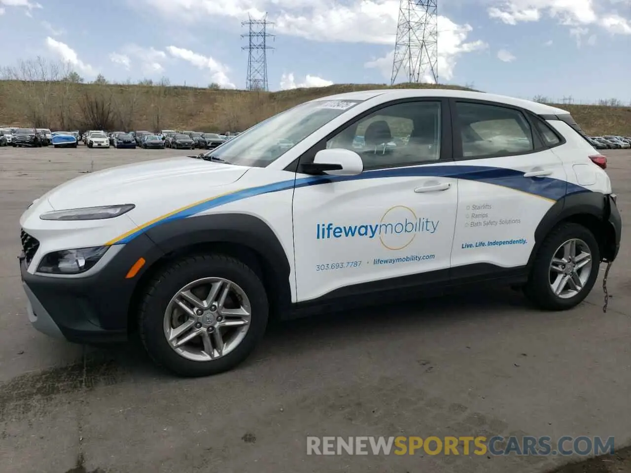 1 Photograph of a damaged car KM8K2CAB8NU815630 HYUNDAI KONA 2022