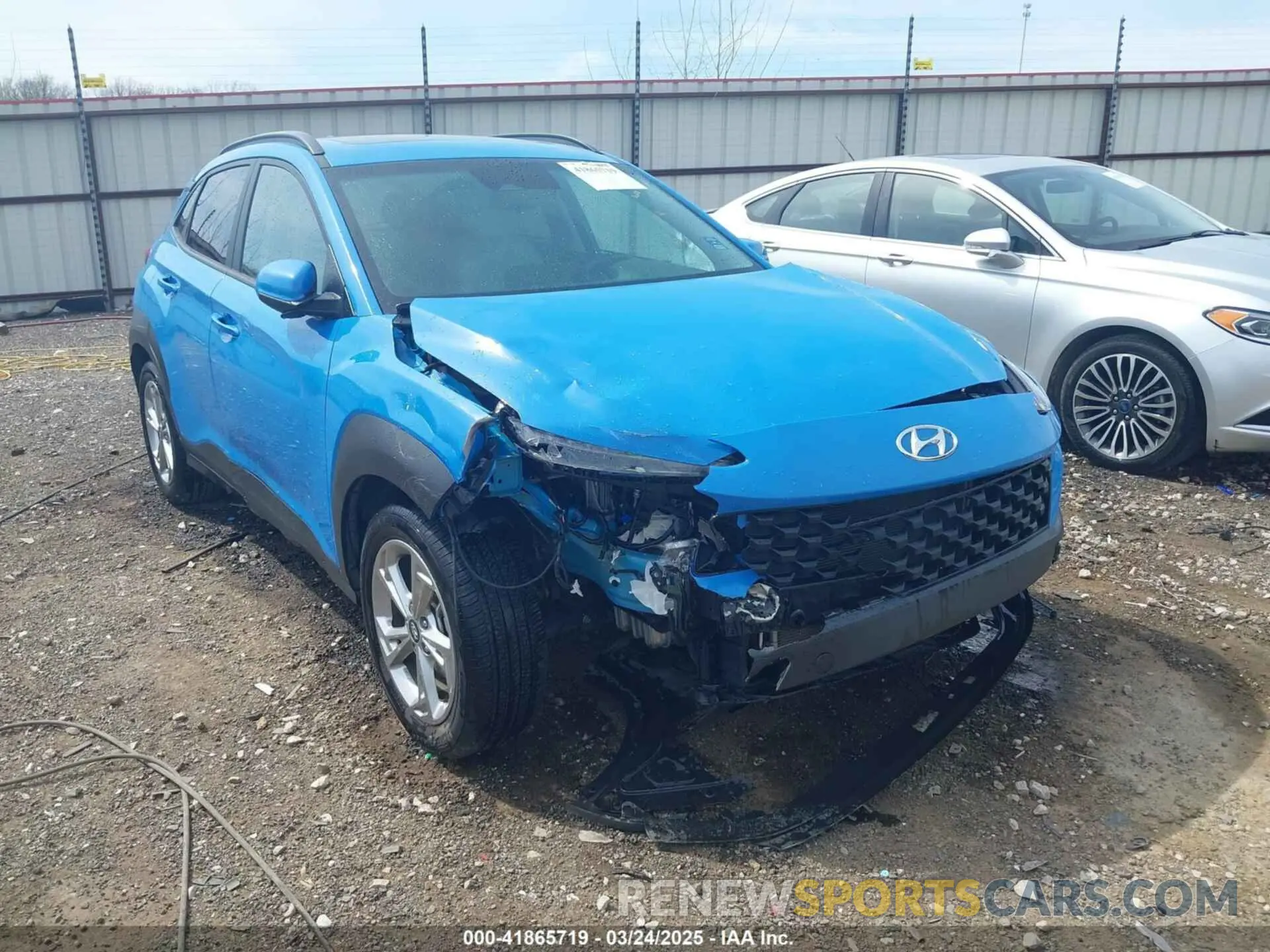 1 Photograph of a damaged car KM8K32AB2NU765962 HYUNDAI KONA 2022