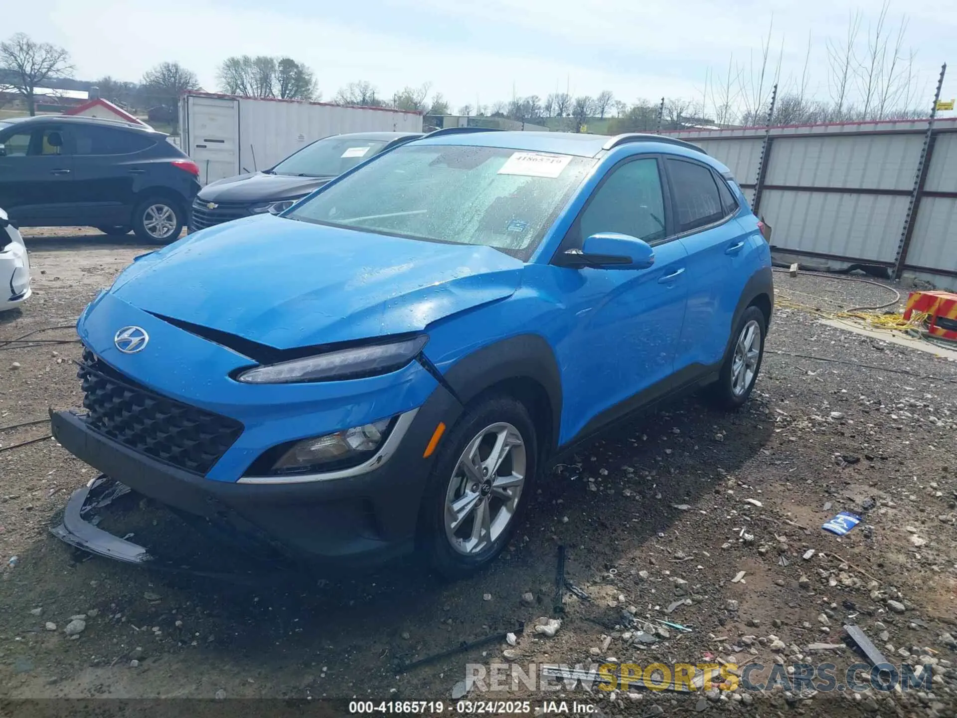 2 Photograph of a damaged car KM8K32AB2NU765962 HYUNDAI KONA 2022