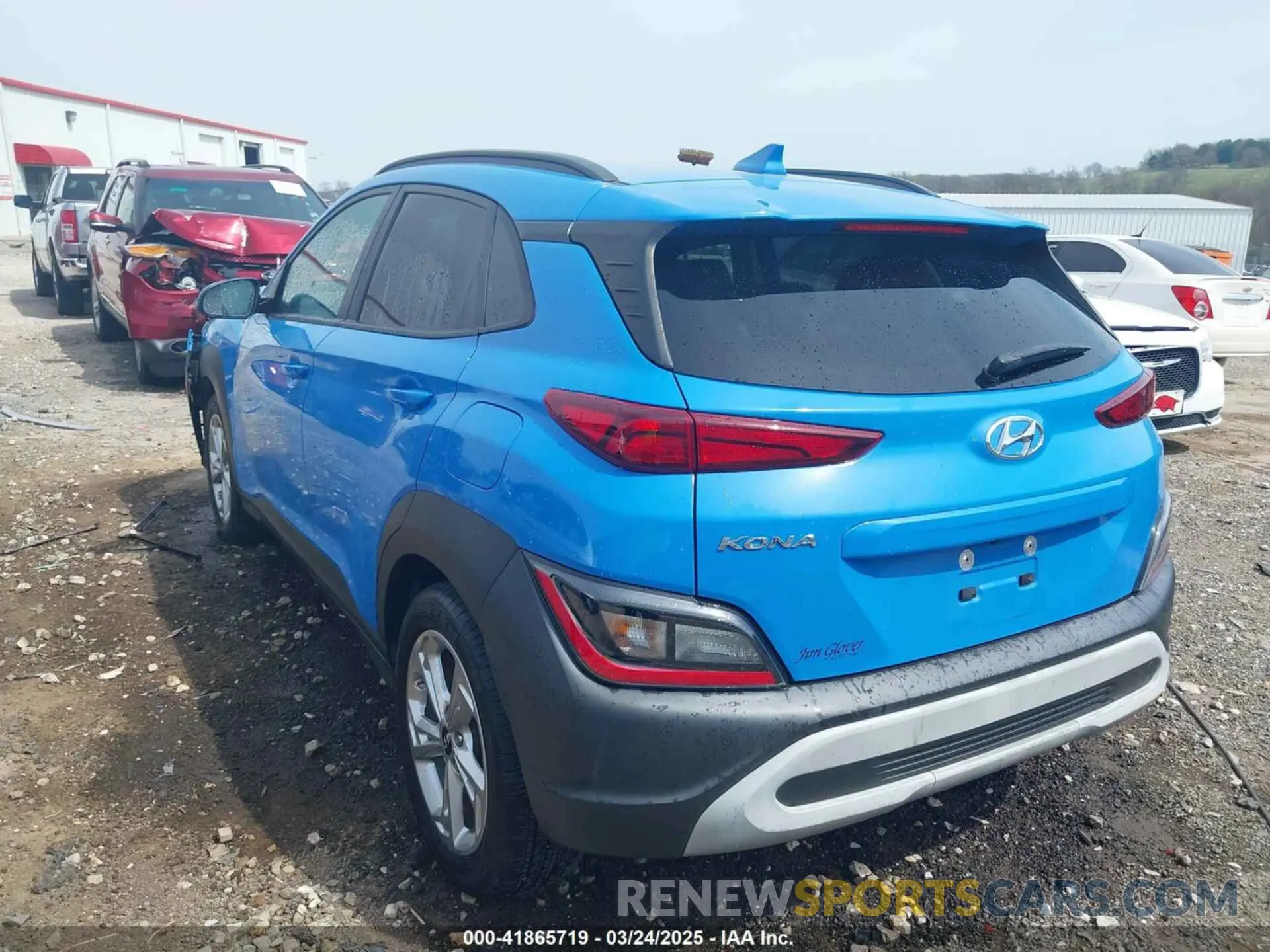 3 Photograph of a damaged car KM8K32AB2NU765962 HYUNDAI KONA 2022