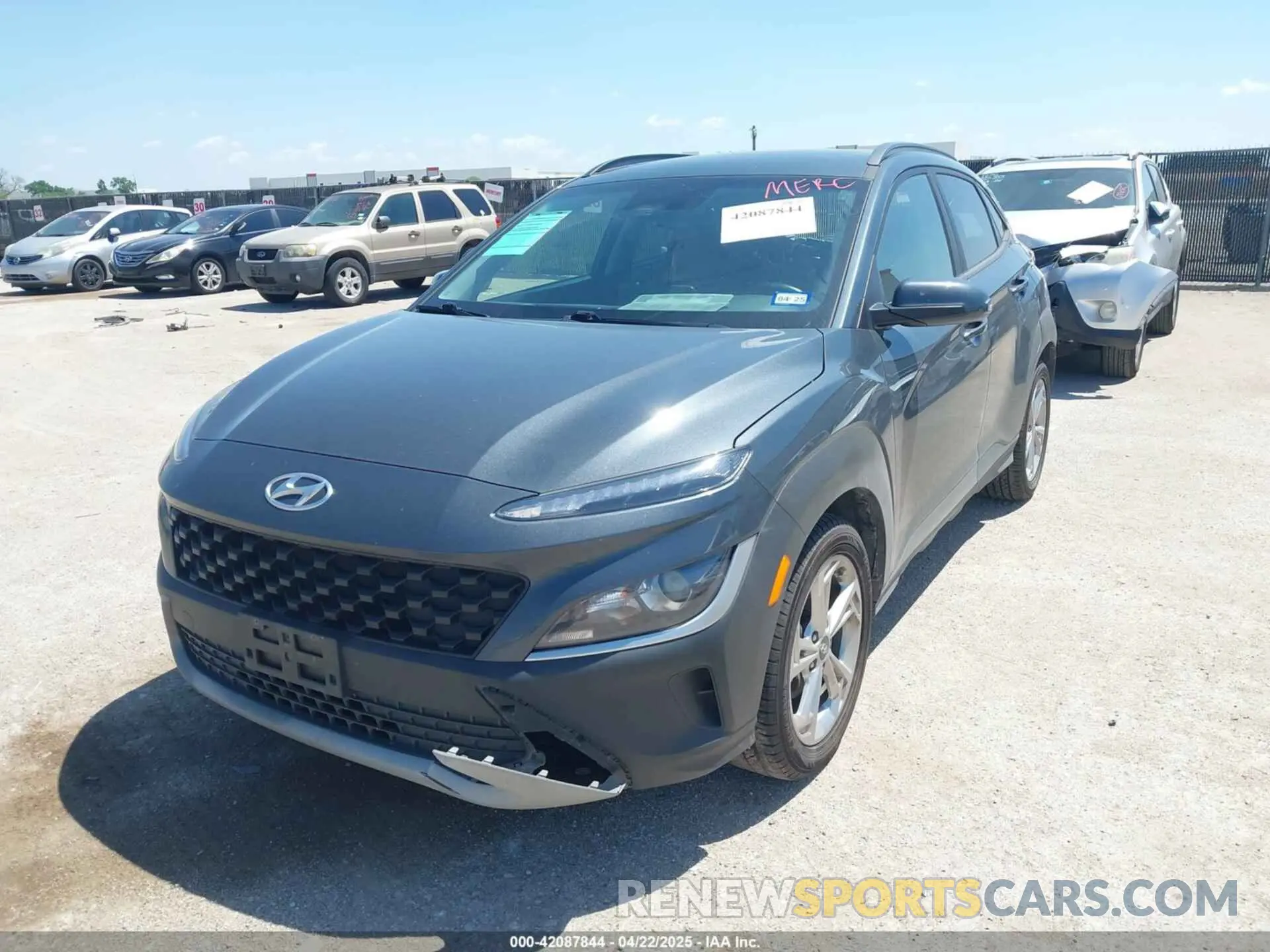 2 Photograph of a damaged car KM8K32AB2NU891934 HYUNDAI KONA 2022