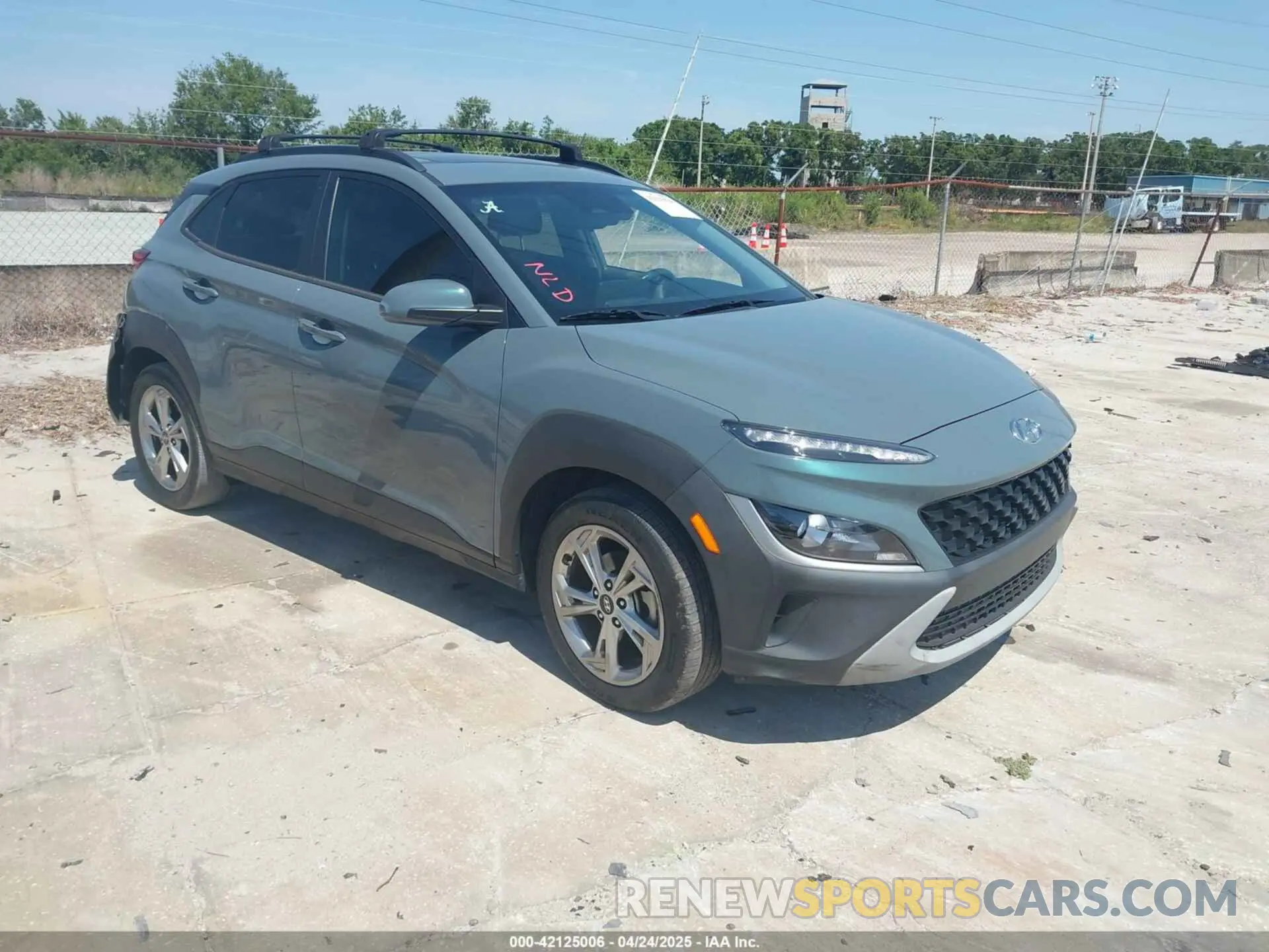1 Photograph of a damaged car KM8K32AB7NU795104 HYUNDAI KONA 2022