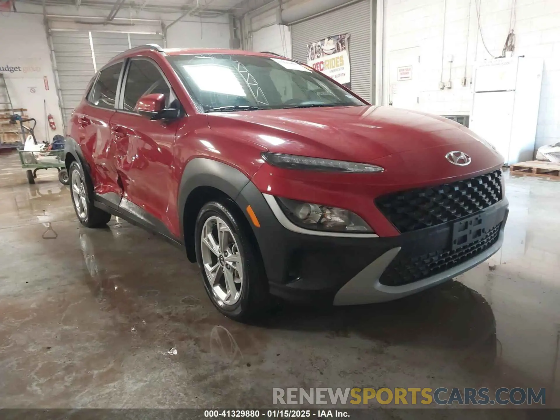 1 Photograph of a damaged car KM8K32AB7NU891234 HYUNDAI KONA 2022