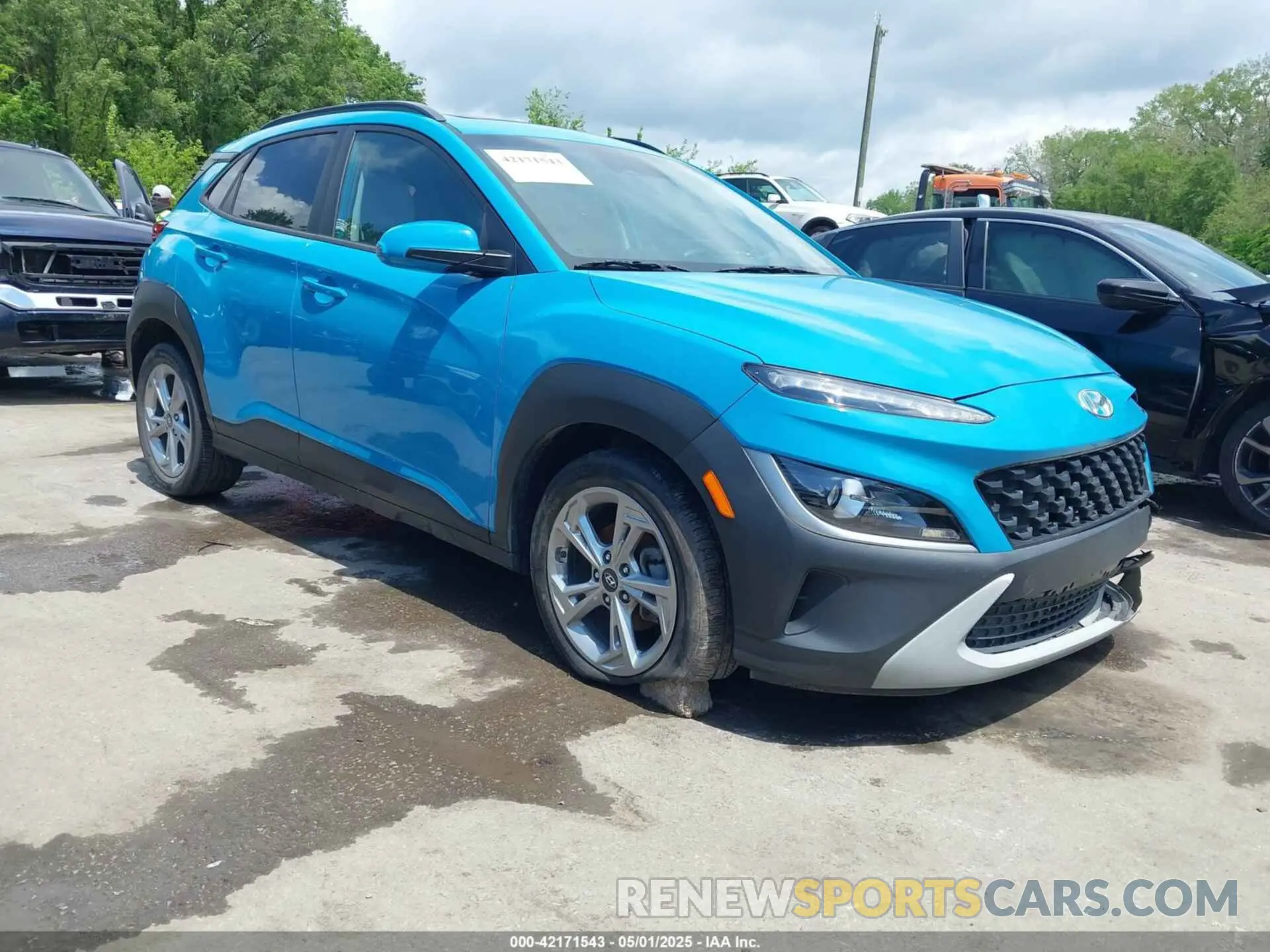 1 Photograph of a damaged car KM8K32AB8NU770762 HYUNDAI KONA 2022