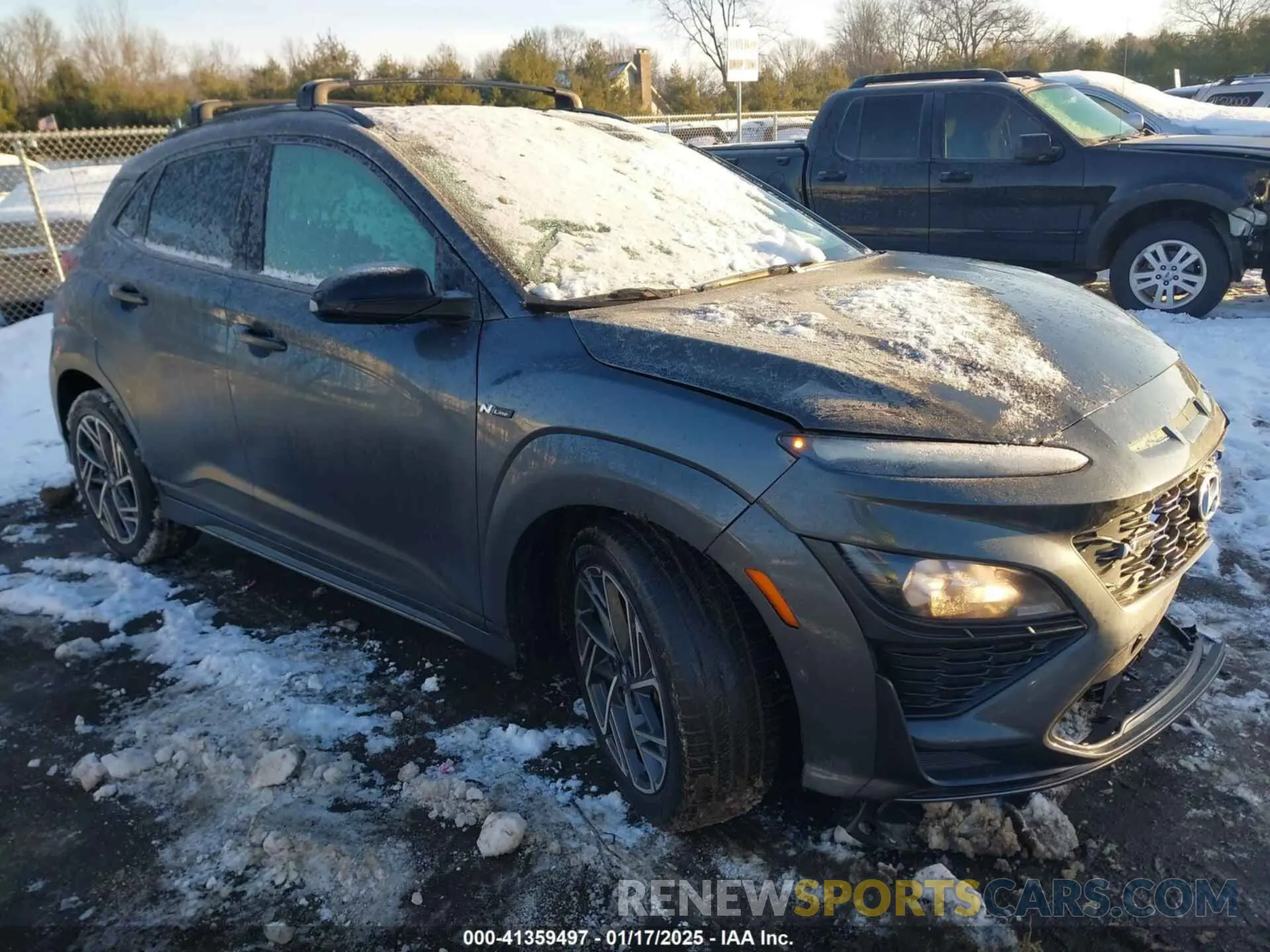 1 Photograph of a damaged car KM8K33A31NU817693 HYUNDAI KONA 2022