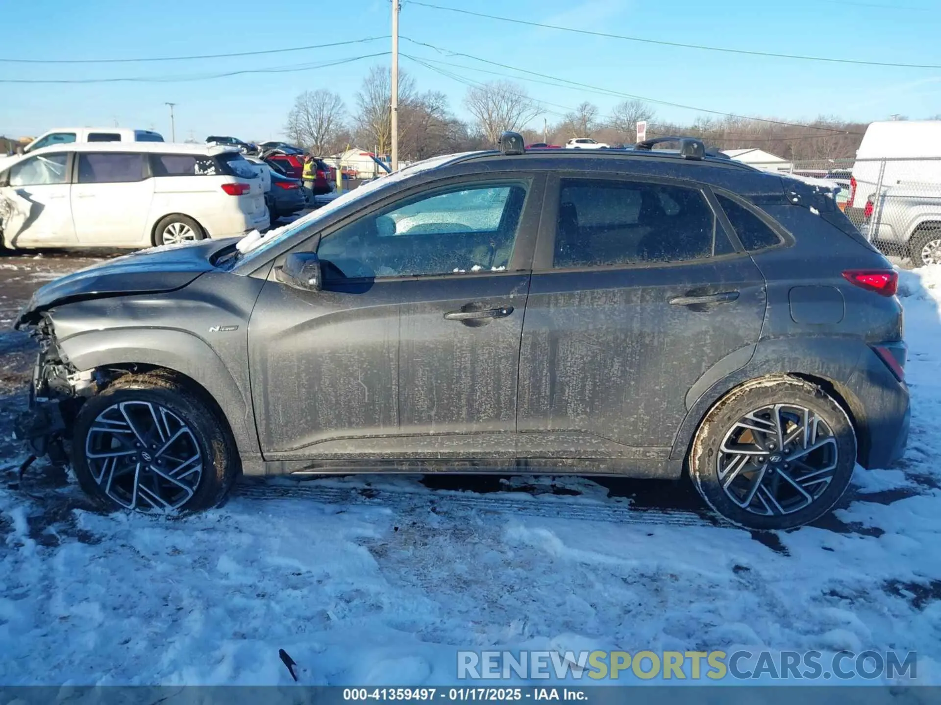 14 Photograph of a damaged car KM8K33A31NU817693 HYUNDAI KONA 2022