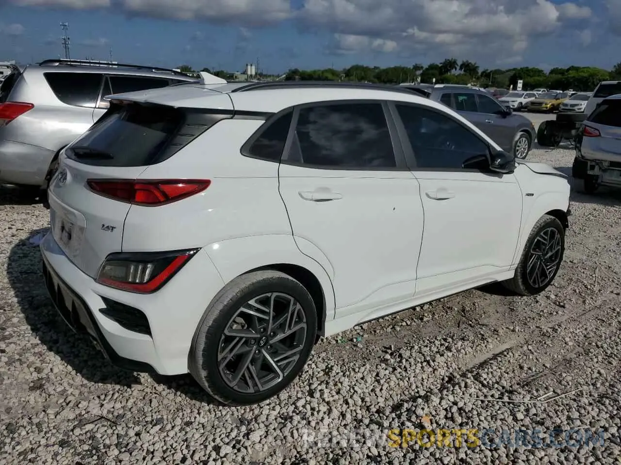 3 Photograph of a damaged car KM8K33A33NU867480 HYUNDAI KONA 2022