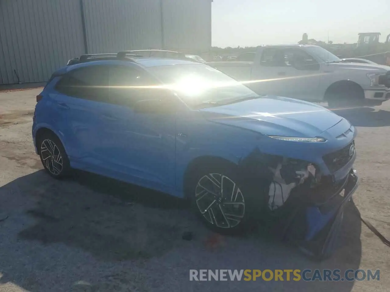 4 Photograph of a damaged car KM8K33A35NU794676 HYUNDAI KONA 2022