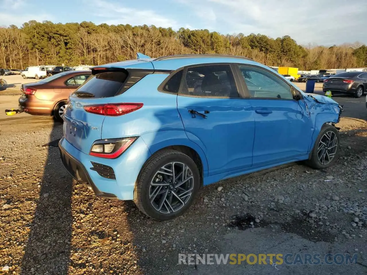3 Photograph of a damaged car KM8K33A36NU917563 HYUNDAI KONA 2022