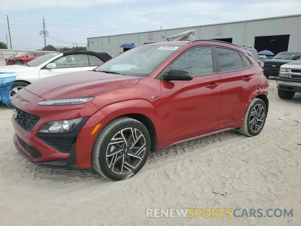 1 Photograph of a damaged car KM8K33A36NU918826 HYUNDAI KONA 2022