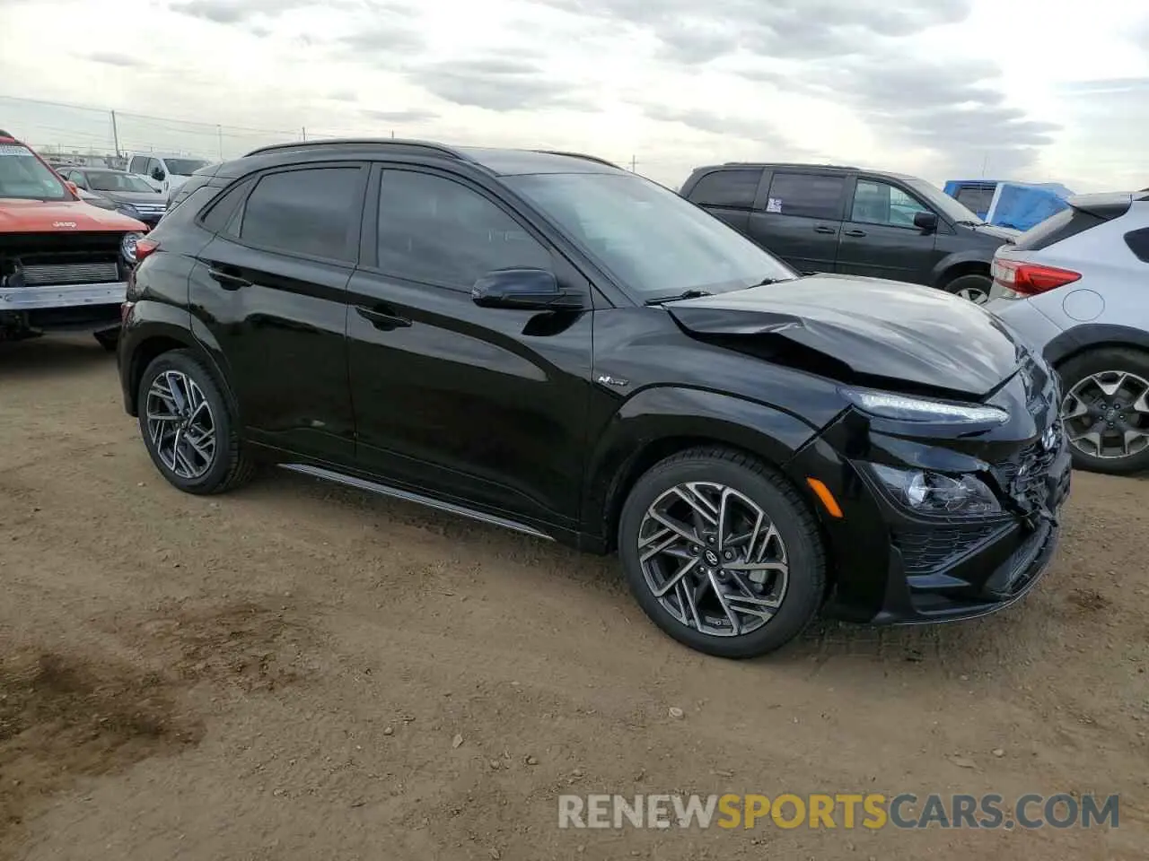 4 Photograph of a damaged car KM8K3CA30NU868957 HYUNDAI KONA 2022