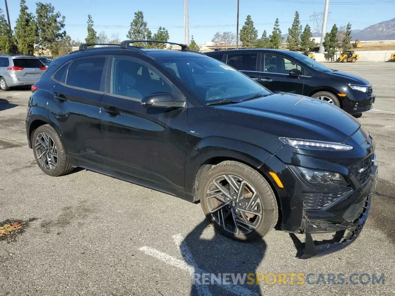 4 Photograph of a damaged car KM8K3CA33NU855586 HYUNDAI KONA 2022