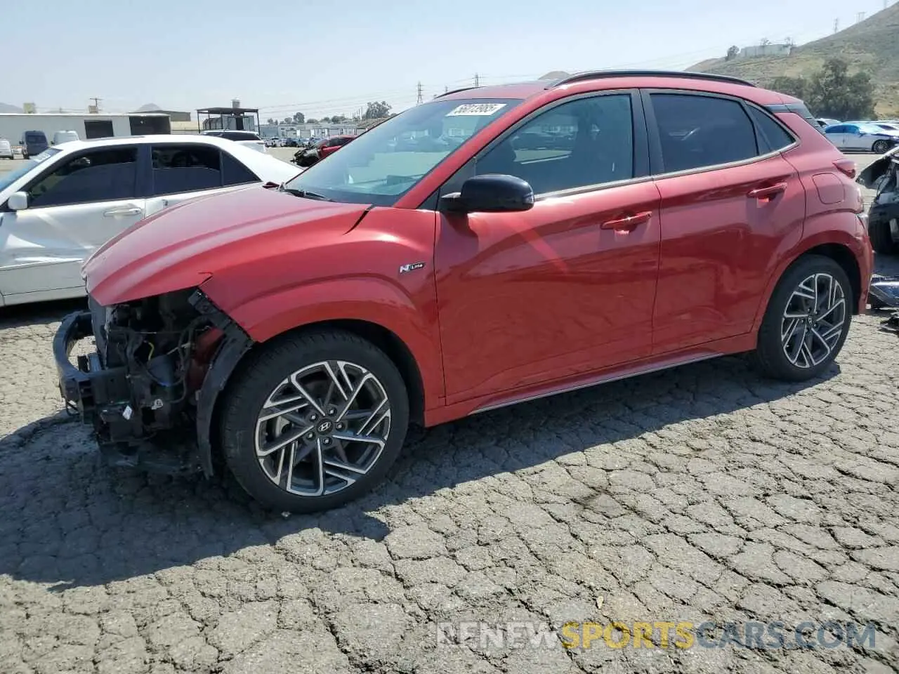 1 Photograph of a damaged car KM8K3CA34NU790750 HYUNDAI KONA 2022