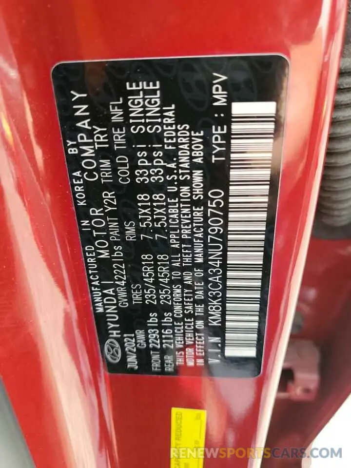 14 Photograph of a damaged car KM8K3CA34NU790750 HYUNDAI KONA 2022
