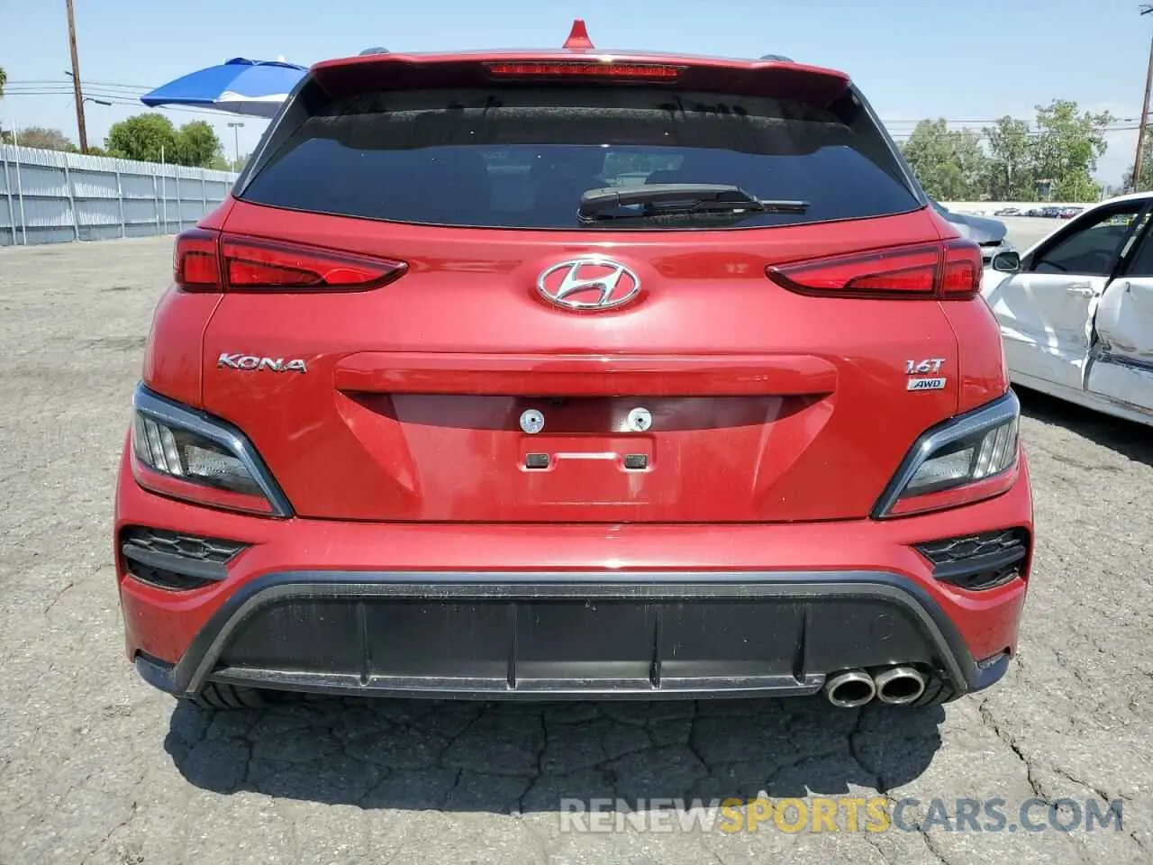 6 Photograph of a damaged car KM8K3CA34NU790750 HYUNDAI KONA 2022