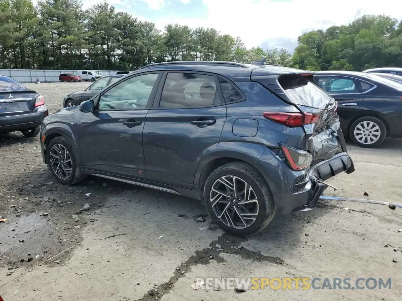 2 Photograph of a damaged car KM8K3CA39NU792882 HYUNDAI KONA 2022