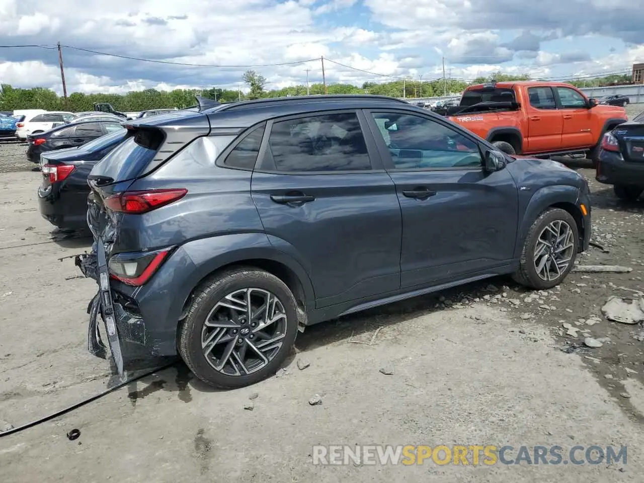 3 Photograph of a damaged car KM8K3CA39NU792882 HYUNDAI KONA 2022