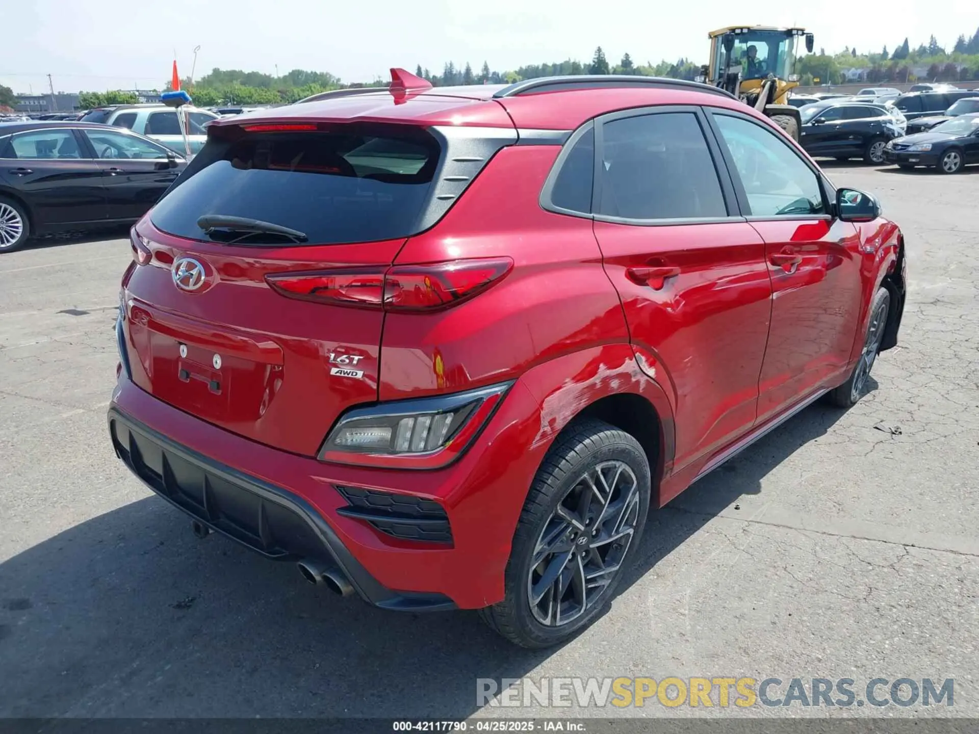 4 Photograph of a damaged car KM8K3CA3XNU798240 HYUNDAI KONA 2022