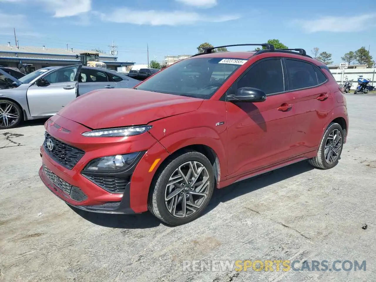 1 Photograph of a damaged car KM8K3CA3XNU801301 HYUNDAI KONA 2022