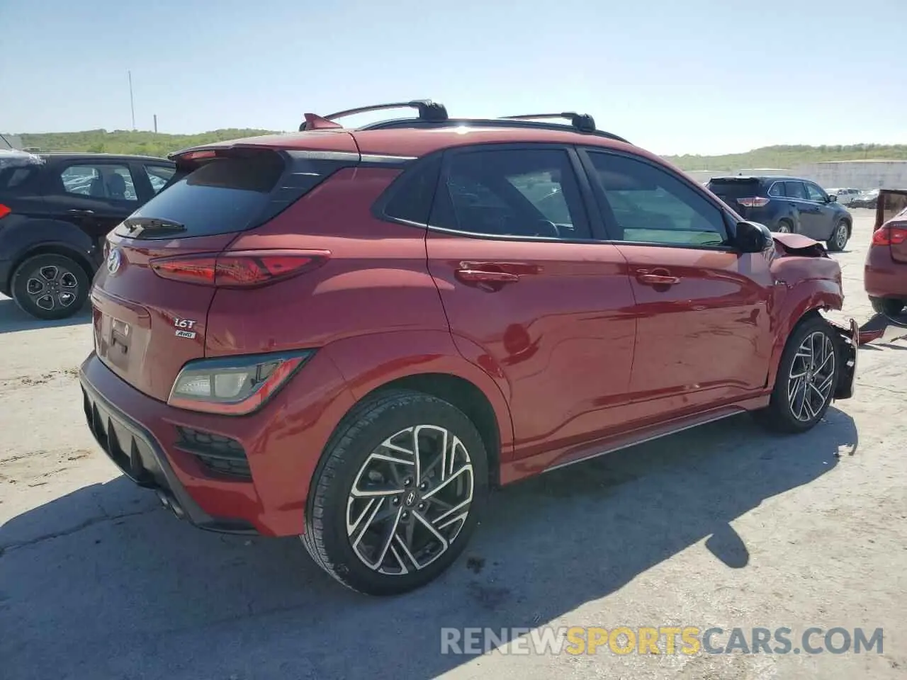 3 Photograph of a damaged car KM8K3CA3XNU801301 HYUNDAI KONA 2022
